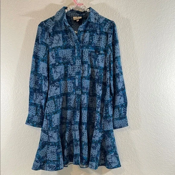TUCKERNUCK Trellis Vine Crepe Callahan Shirt Dress With Pockets Size XS - Picture 4 of 14